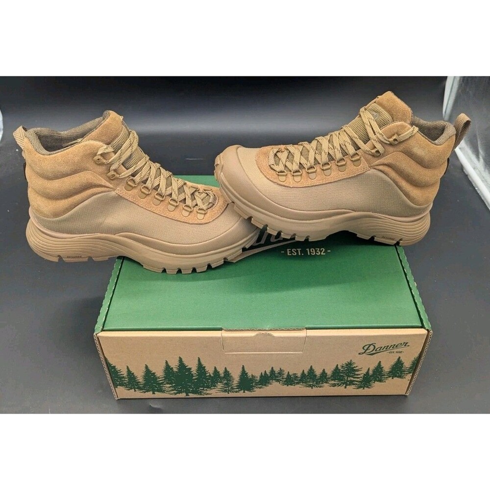 Danner Mens Trail Trainer Mid 4" Coyote Brown Lightweight Hiking Boots Sz 8.5